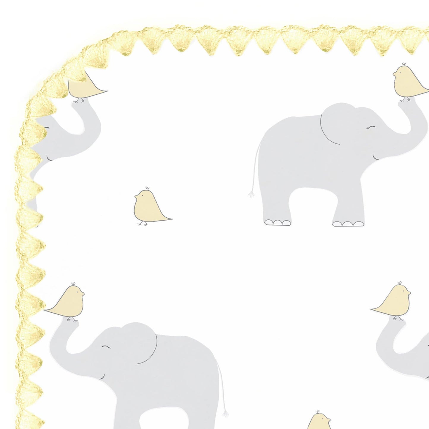 Ultimate Swaddle Blanket, Elephant & Chickies, Pastel Yellow