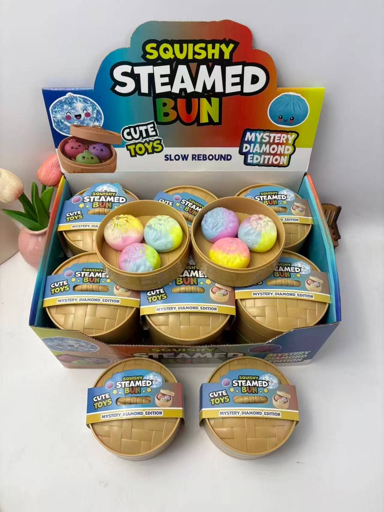 Prime Opticals - 3-in-1 Mini Rainbow Squishy Dumpling Toy; Trending; HOT; Bun