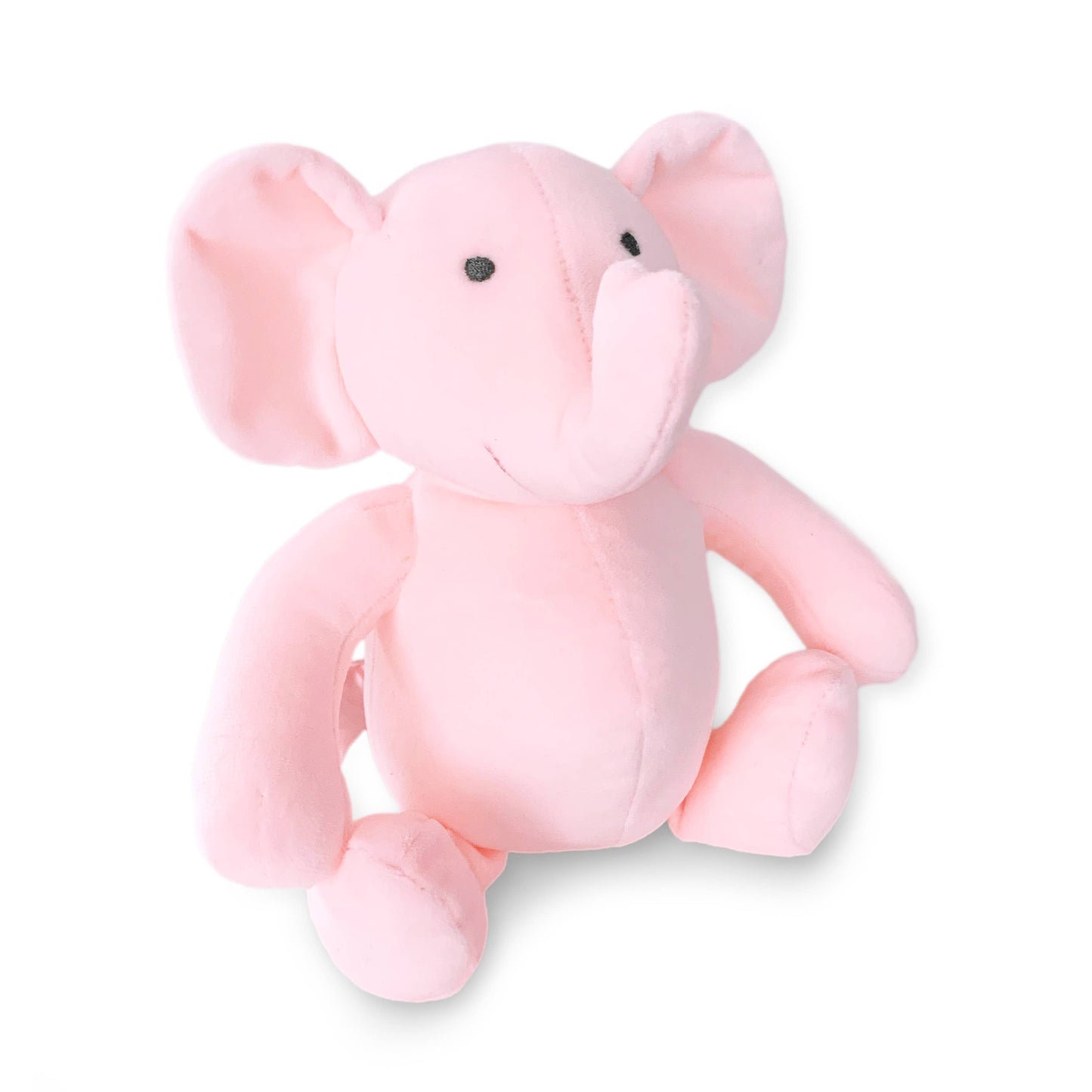 Baby Plush Toy, 7 Inch Sitting, Pink Elephant