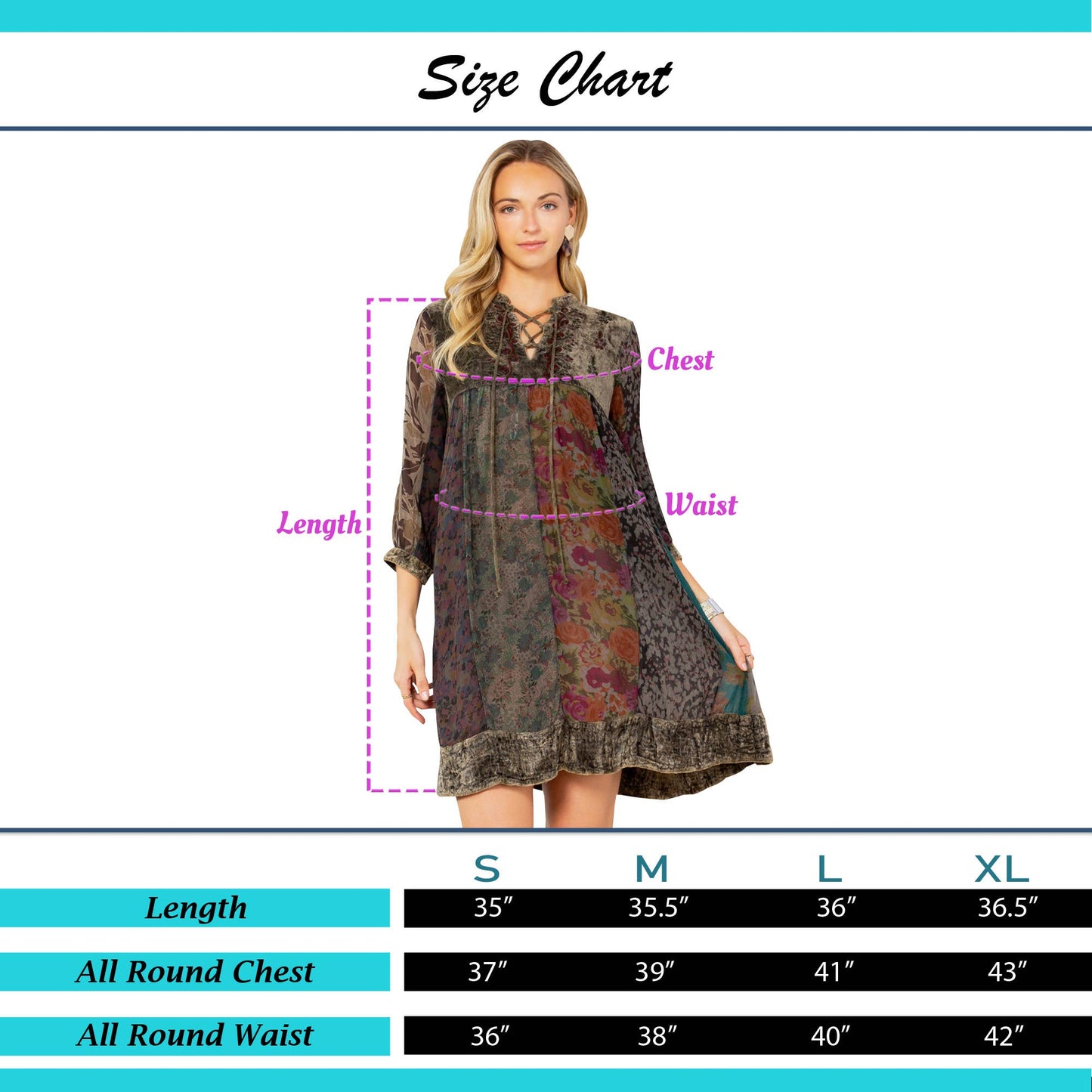 Chic Bohemian Stone-Washed Babydoll Dress With Velvet, Print: Medium / Gravel