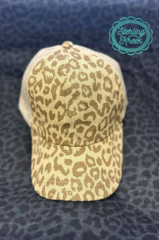 LIVIN IN LEOPARD BASEBALL CAP