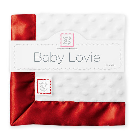 Plush Dot Baby Lovie, Red, 14x14in