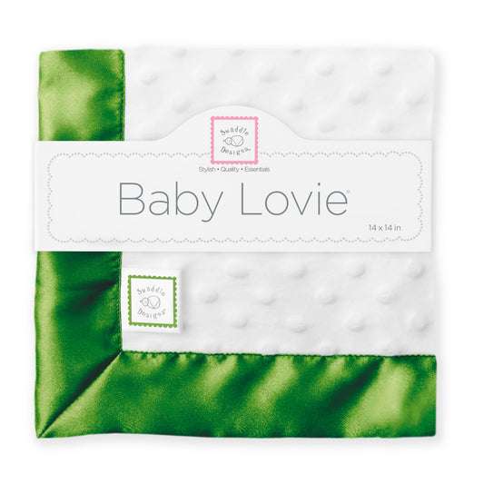 Plush Dot Baby Lovie, Light Pure Green