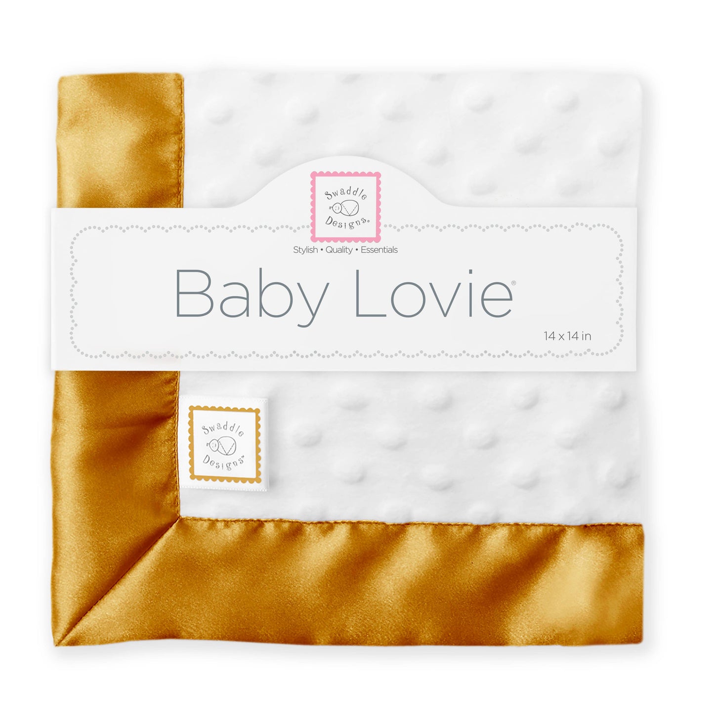 Plush Dot Baby Lovie, Gold
