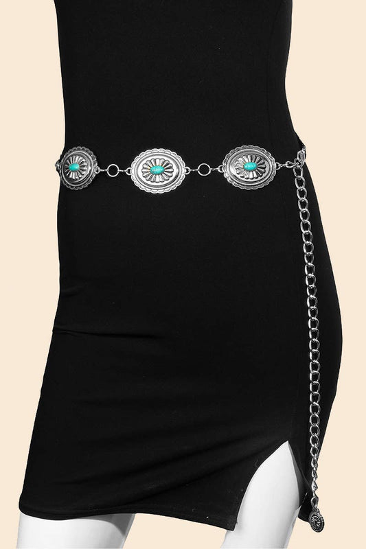 Anarchy Street - Ornate Single Stud Hoop Chain Belt