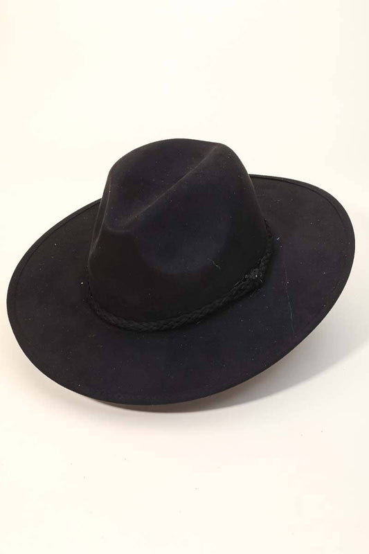 Anarchy Street - Faux Suede Rope Strap Fashion Hat