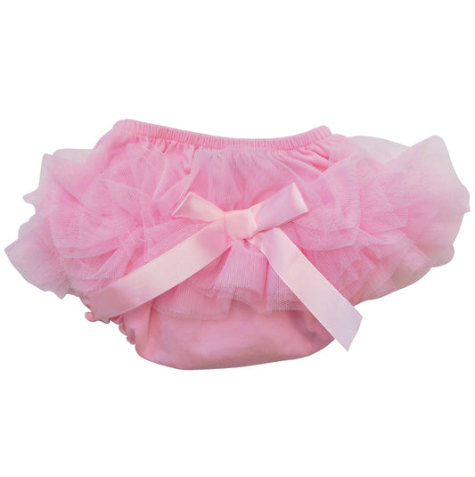 AnnLoren - Girls Pink Tutu Mesh Ruffled Butt Bloomer Baby/Toddlers