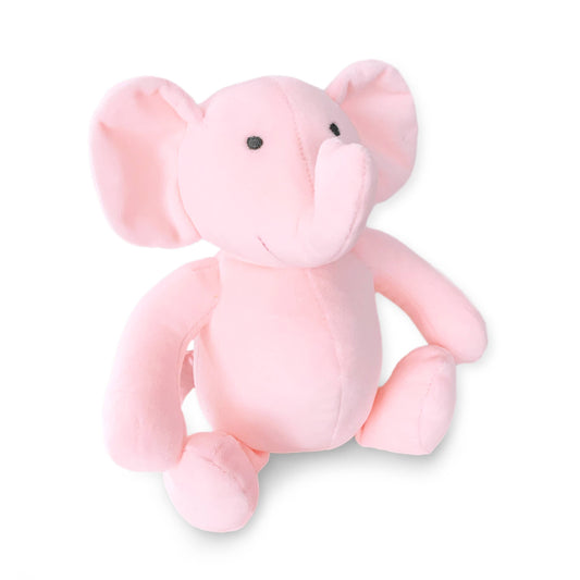 Baby Plush Toy, 7 Inch Sitting, Pink Elephant